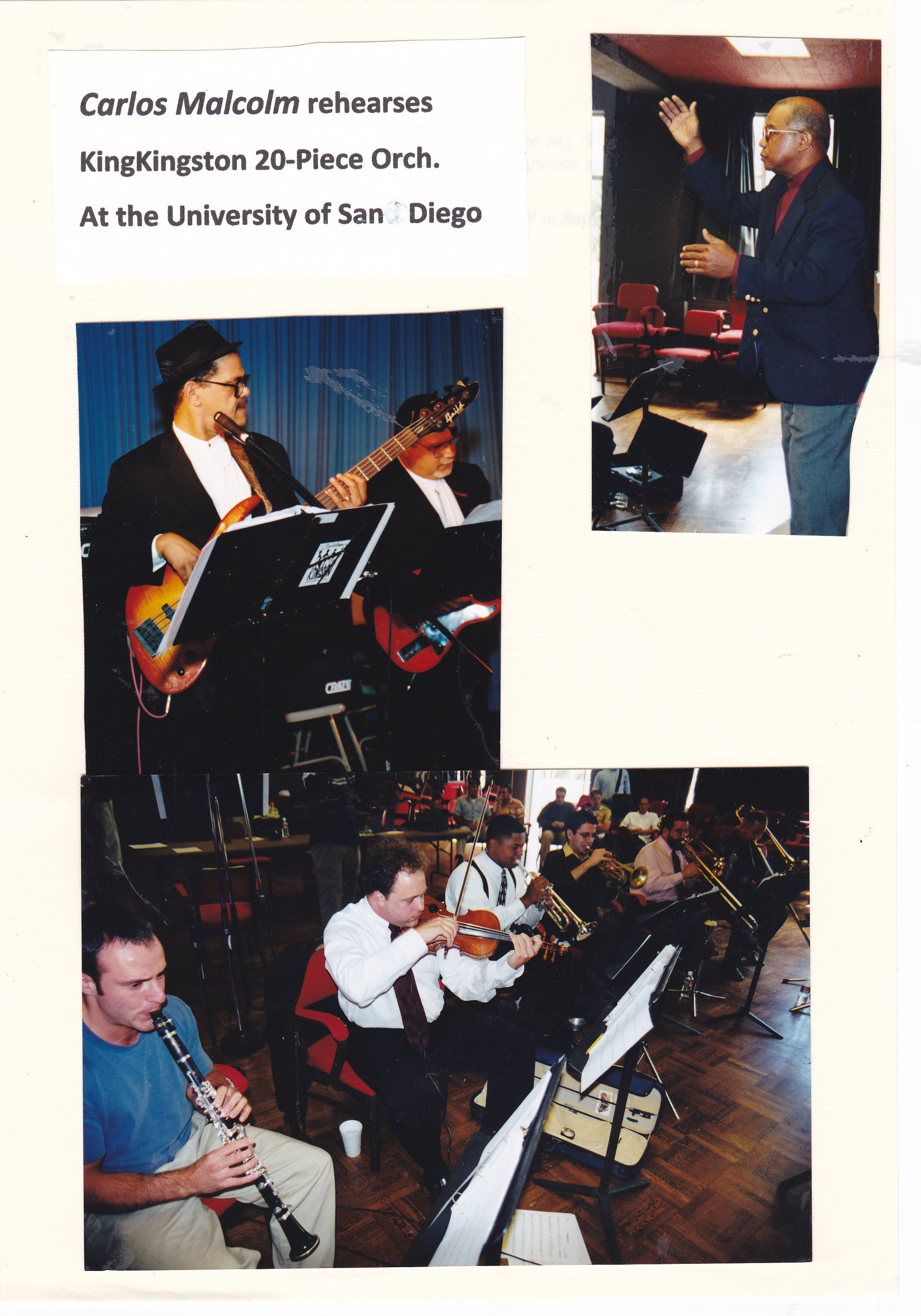 Carlos Malcolm rehearses the KingKingston Orchestra, San Diego